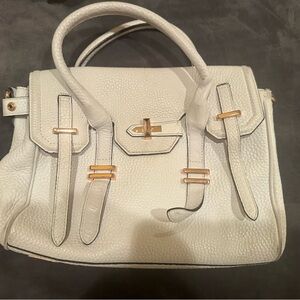 Rebecca Minkoff White and Rose Gold Handbag